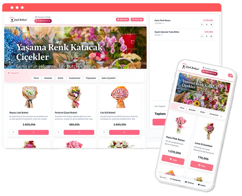 Online flower ordering system