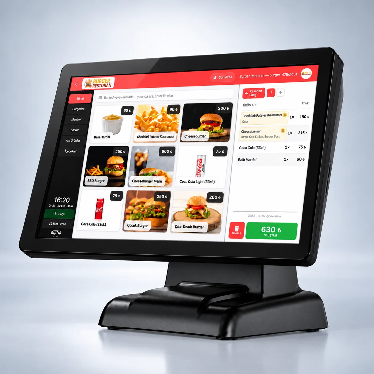 Single touch screen