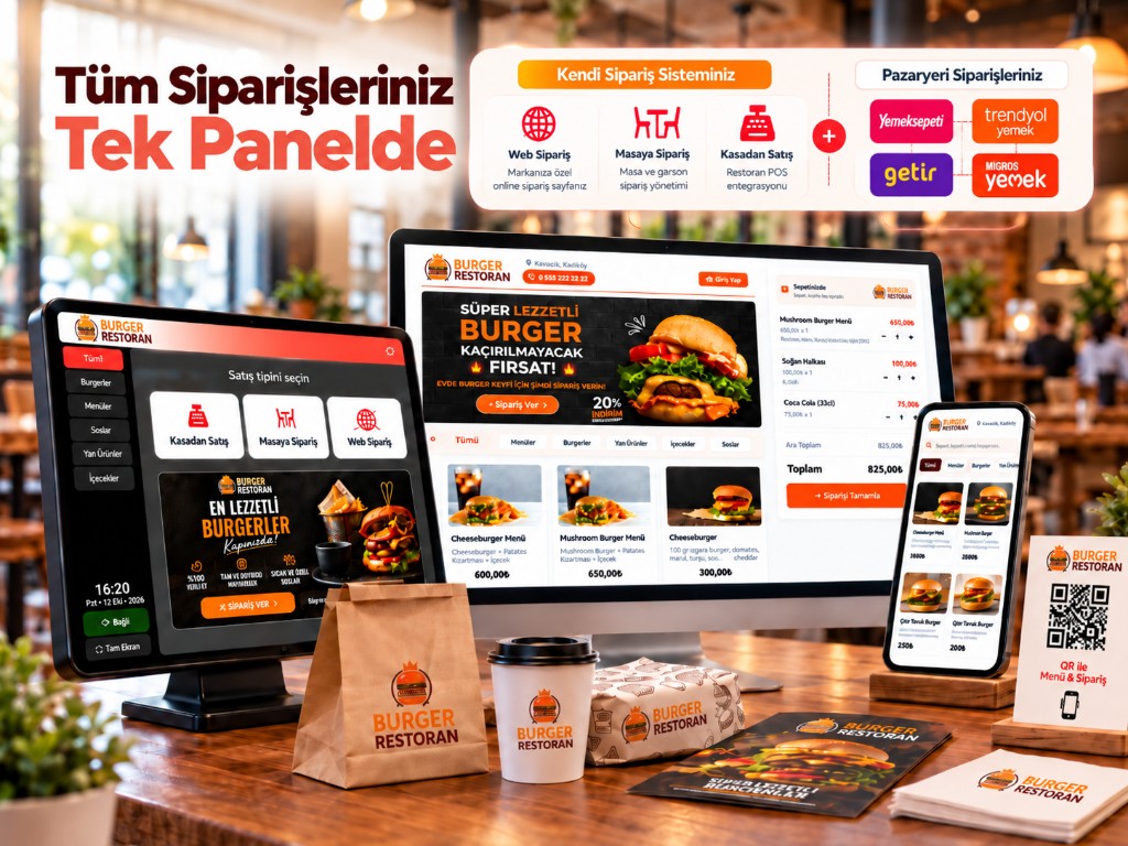 All your orders in one panel: web, table, POS and marketplace integrations