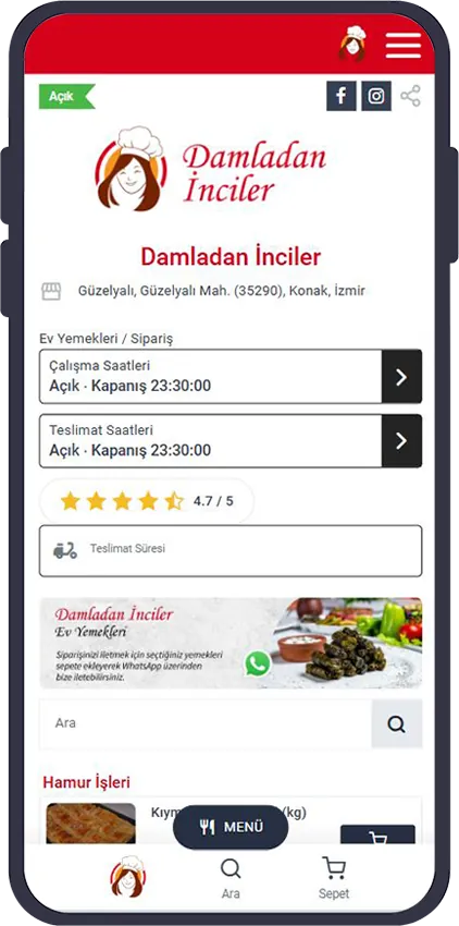 Catering sipariş sistemi