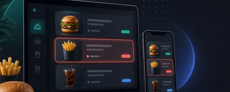 Online menu screen