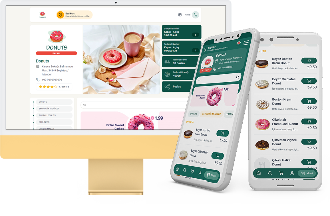 Web ordering system UI — Dijifis