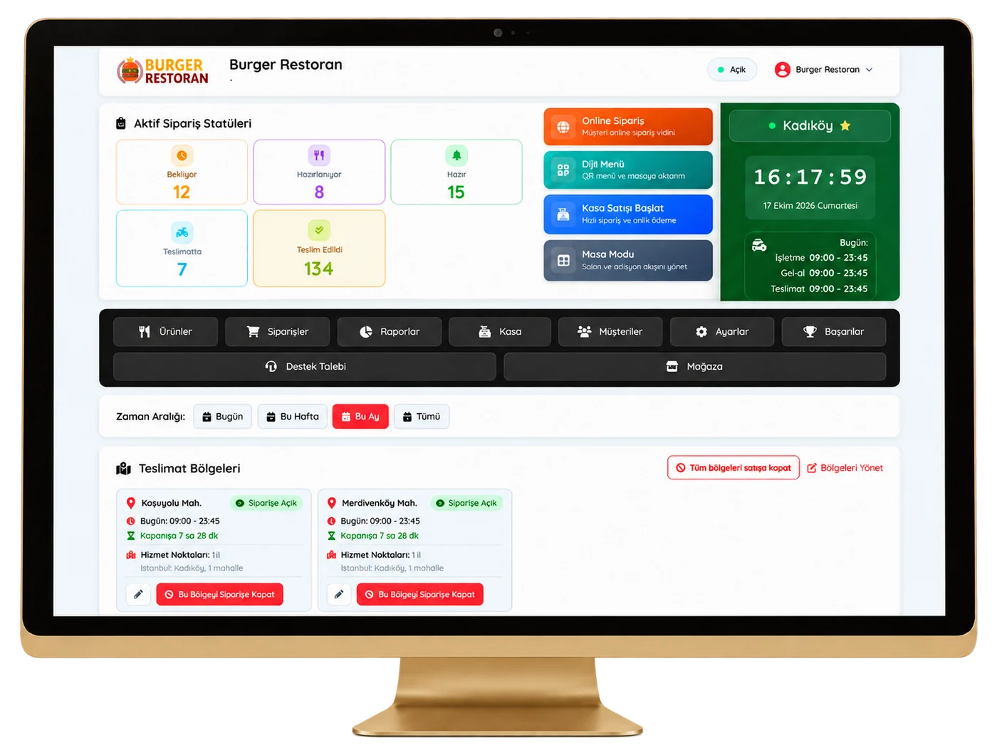 Order management panel