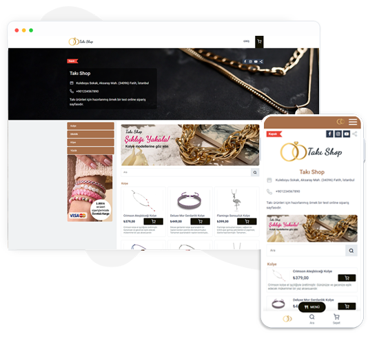 Jewellery online ordering