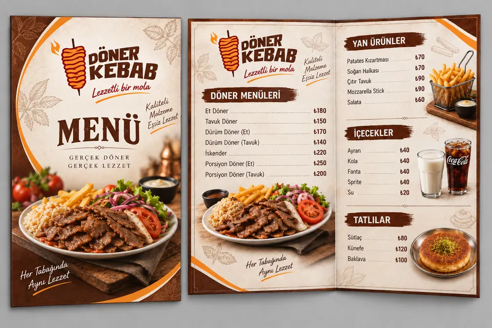 Coated paper menu