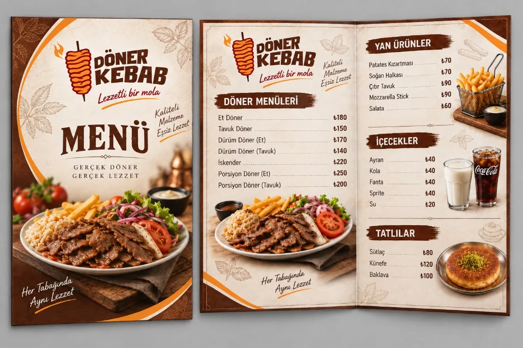 Kuşe Kağıt Menü