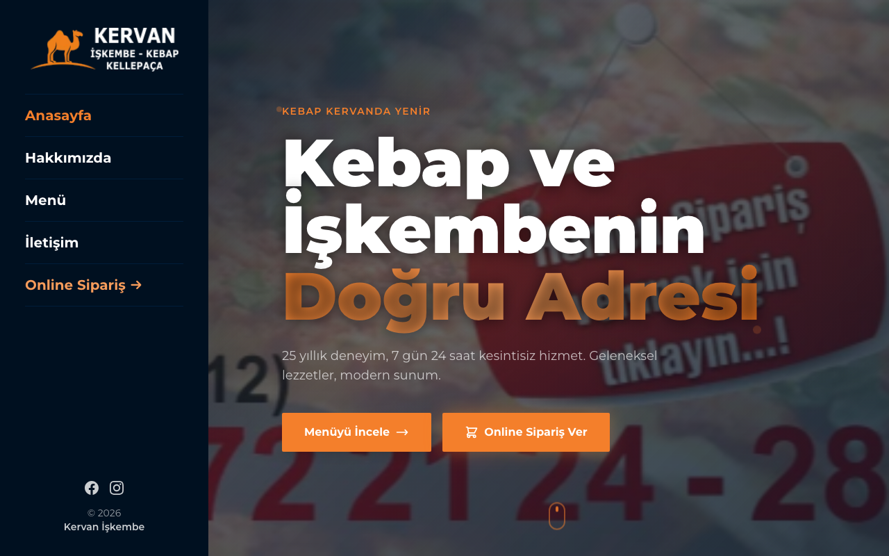 Kervan restoran web sitesi